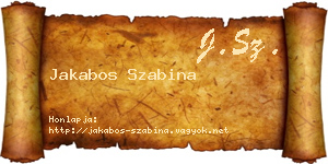 Jakabos Szabina névjegykártya