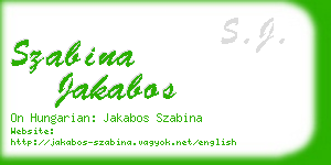 szabina jakabos business card